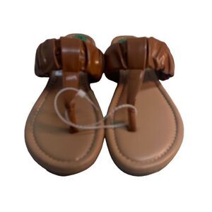 AEROSOLES Women’s‎ Brown Sandals Size  8 Slip on
Silver Buckle New Without Box